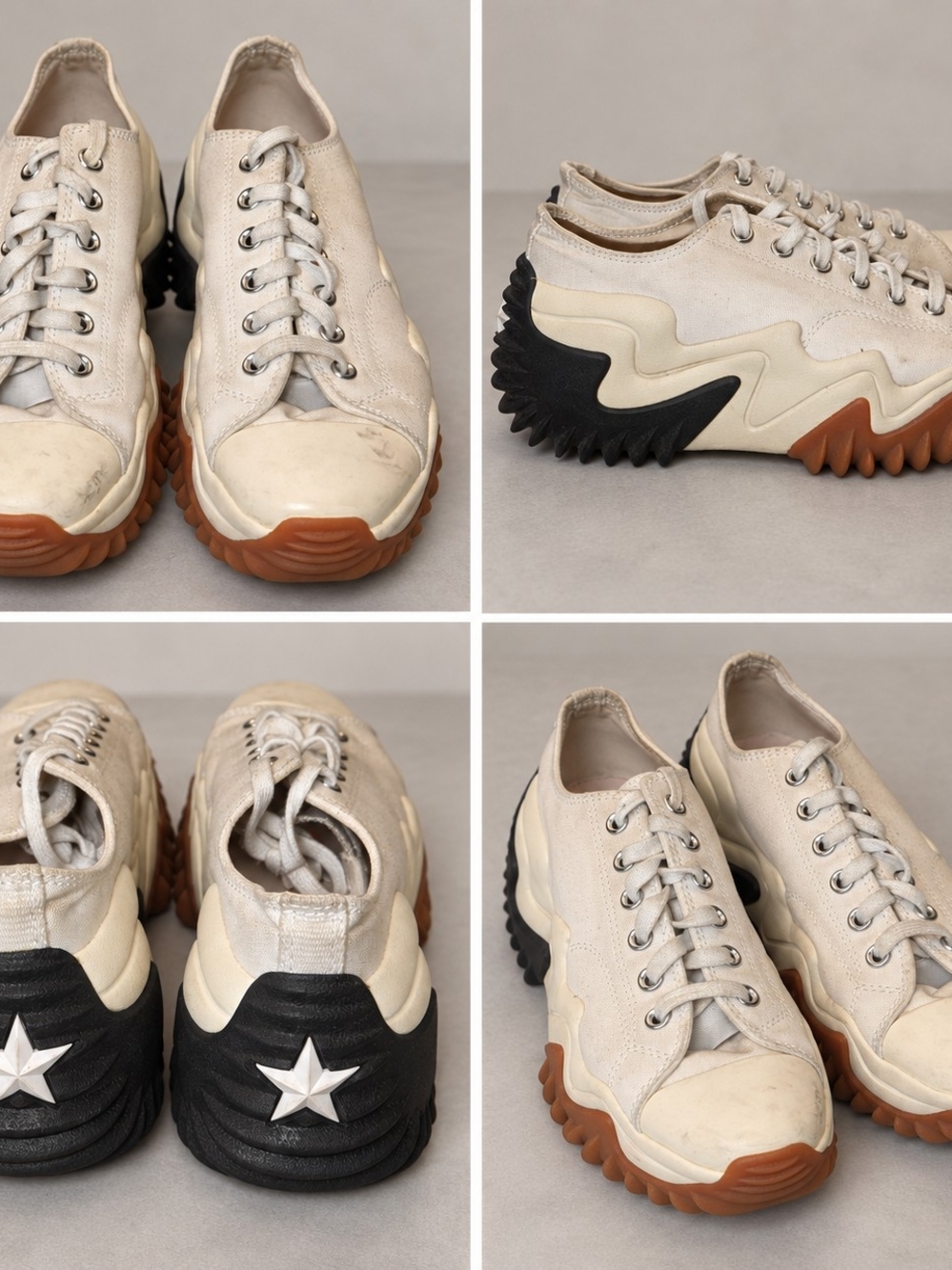 Converse Low-Top Run Star Motion Sneakers in White & Black